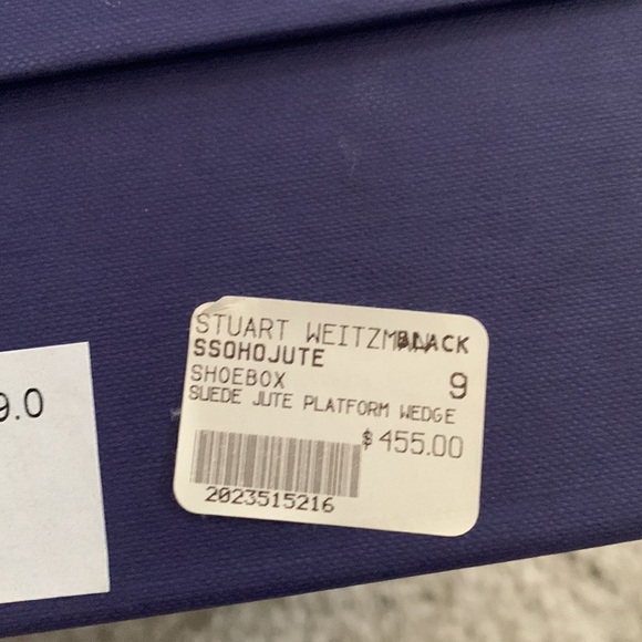 New in box, Stuart Weitzman suede wedges - Picture 2 of 4
